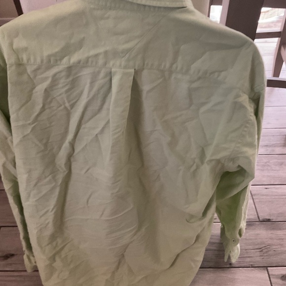 Men’s used Tommy Hilfiger retro vintage long sleeve green shirt size large L - Picture 4 of 4
